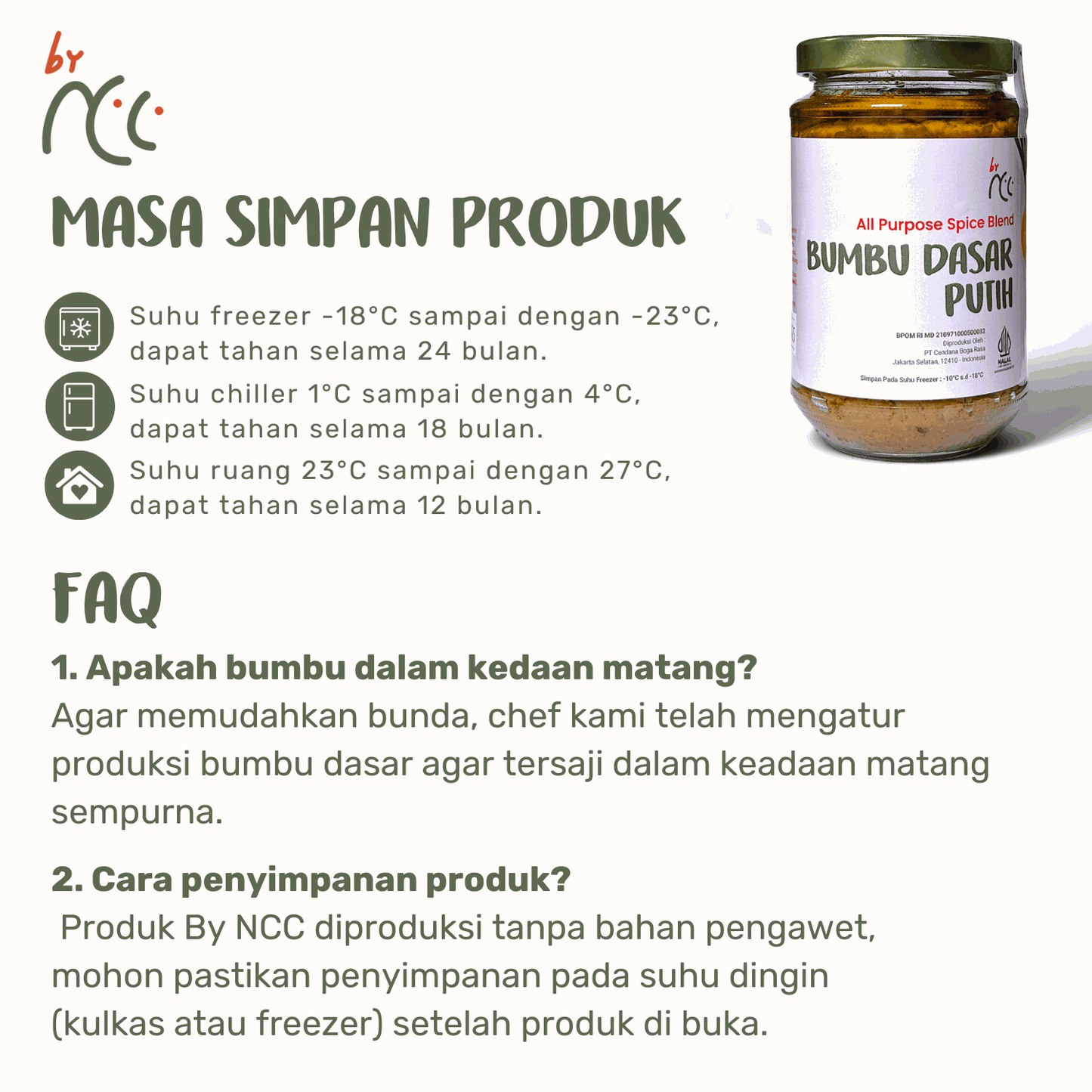 Bumbu Dasar Putih By NCC white seasoning paste for authentic Indonesian dishes