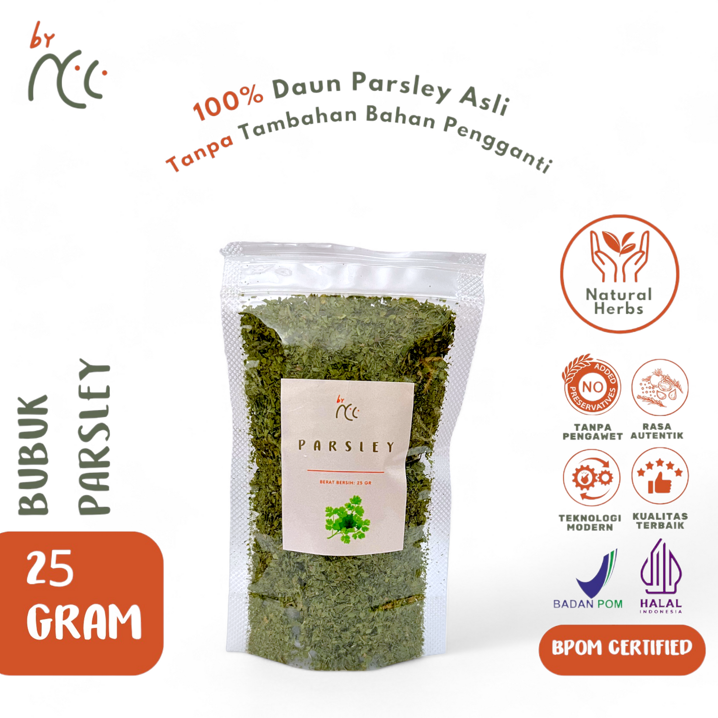 By NCC Bubuk Kering Tabur Rempah Parsley 25gr natural dried parsley without preservatives halal certified