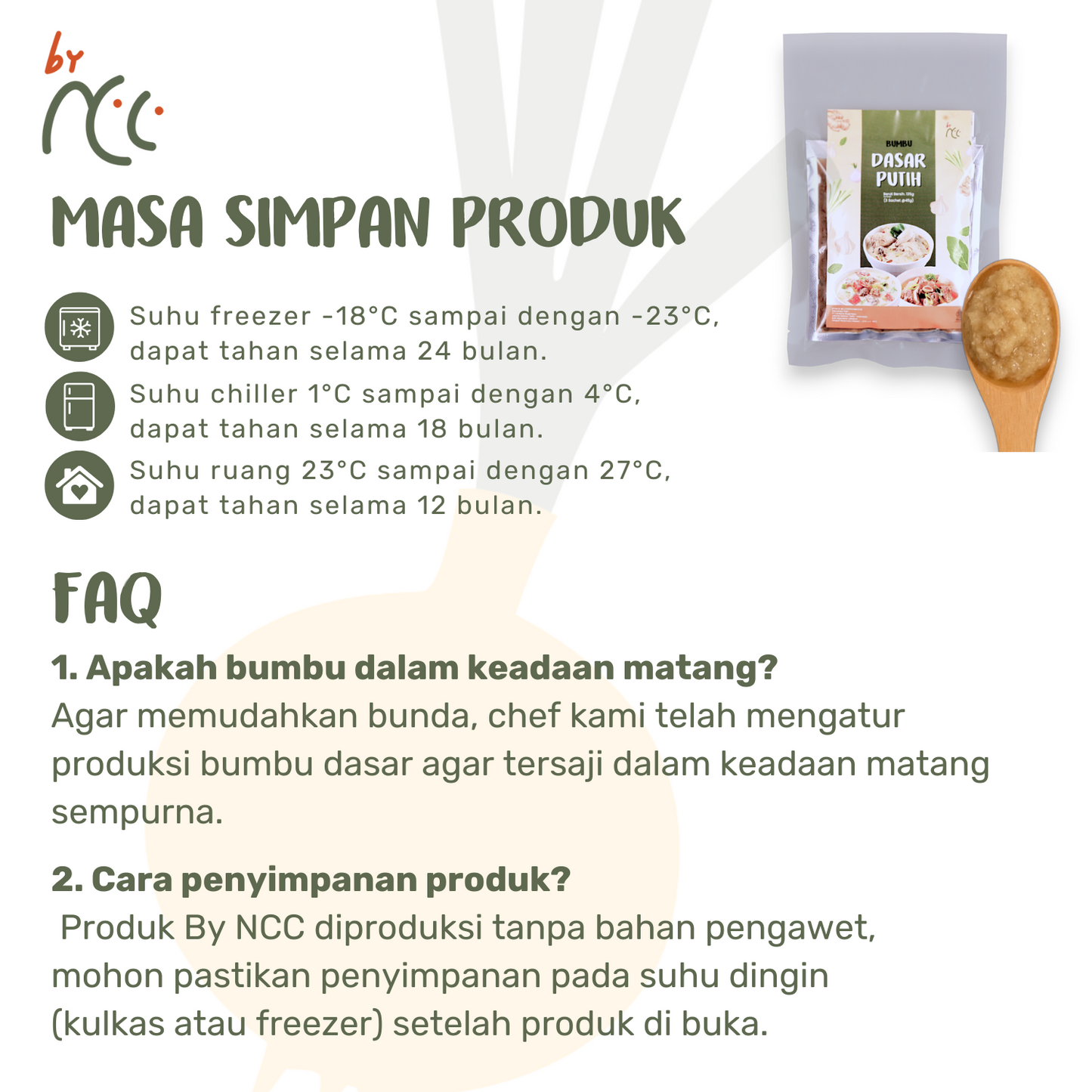 By NCC Bumbu Dasar Kuning Kemasan Sachet 135gr authentic yellow seasoning turmeric blend for cooking, ready-to-use, preservative-free with storage instructions