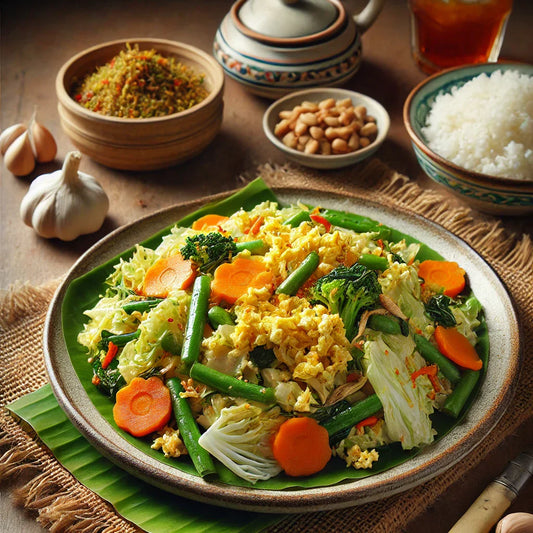 Bumbu dasar putih - Orak arik sayuran telur asin