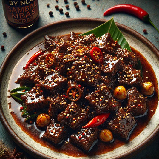 Bumbu dasar hitam - Buka Puasa - Daging Sapi Lada Hitam Pedas