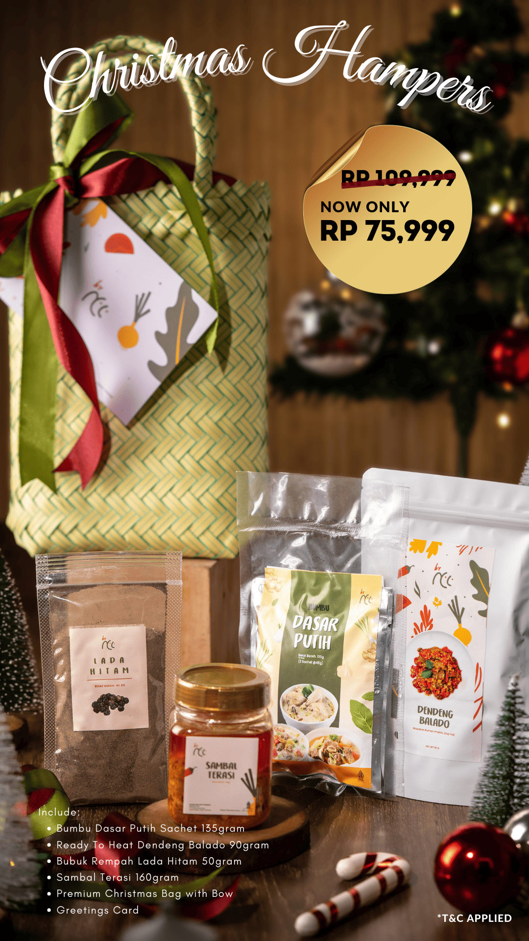 By NCC Hampers Bumbu Dasar, Sambal dan RTH Natal & Tahun Baru Medium