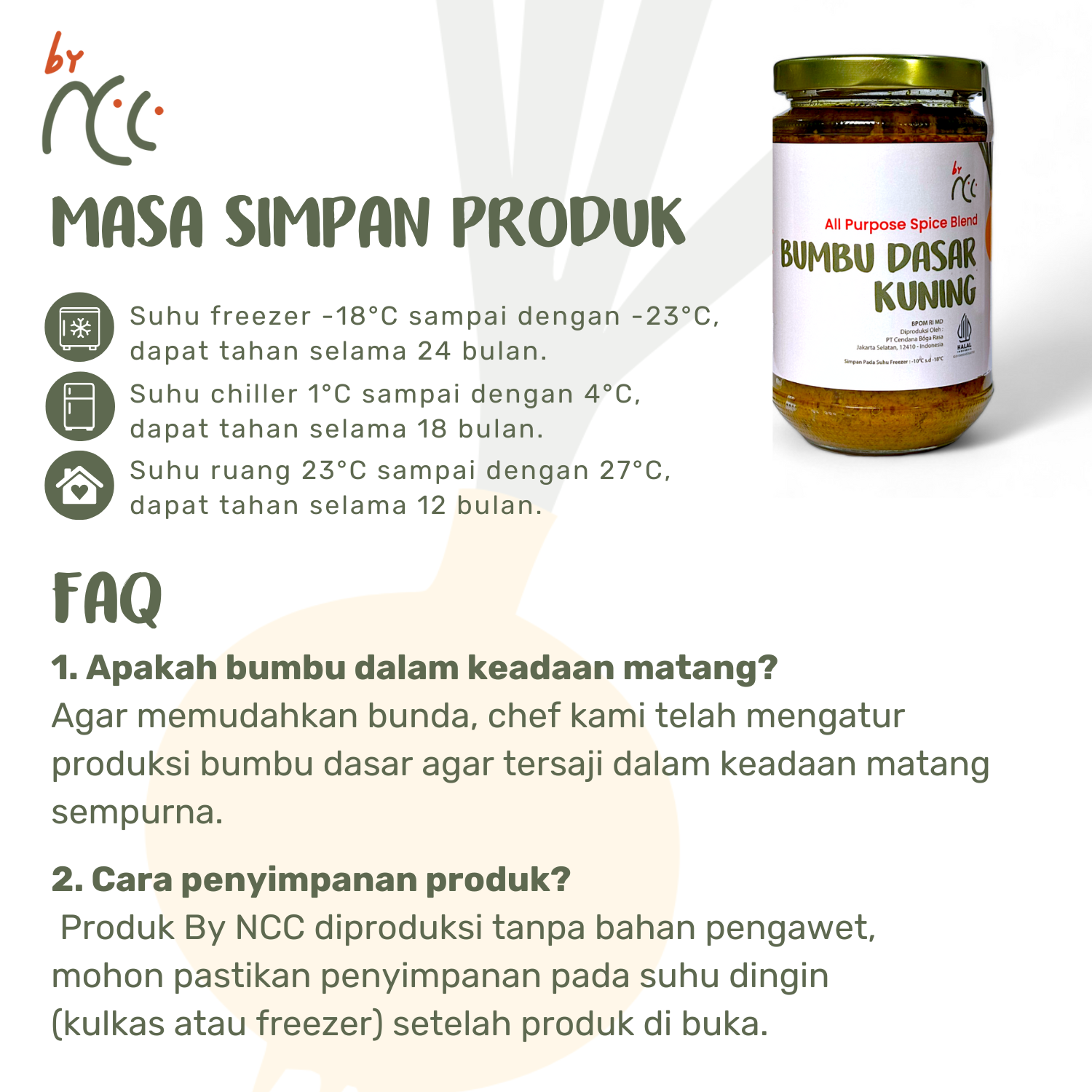 Bumbu Dasar Kuning By NCC - Tanpa Pengawet - By NCC