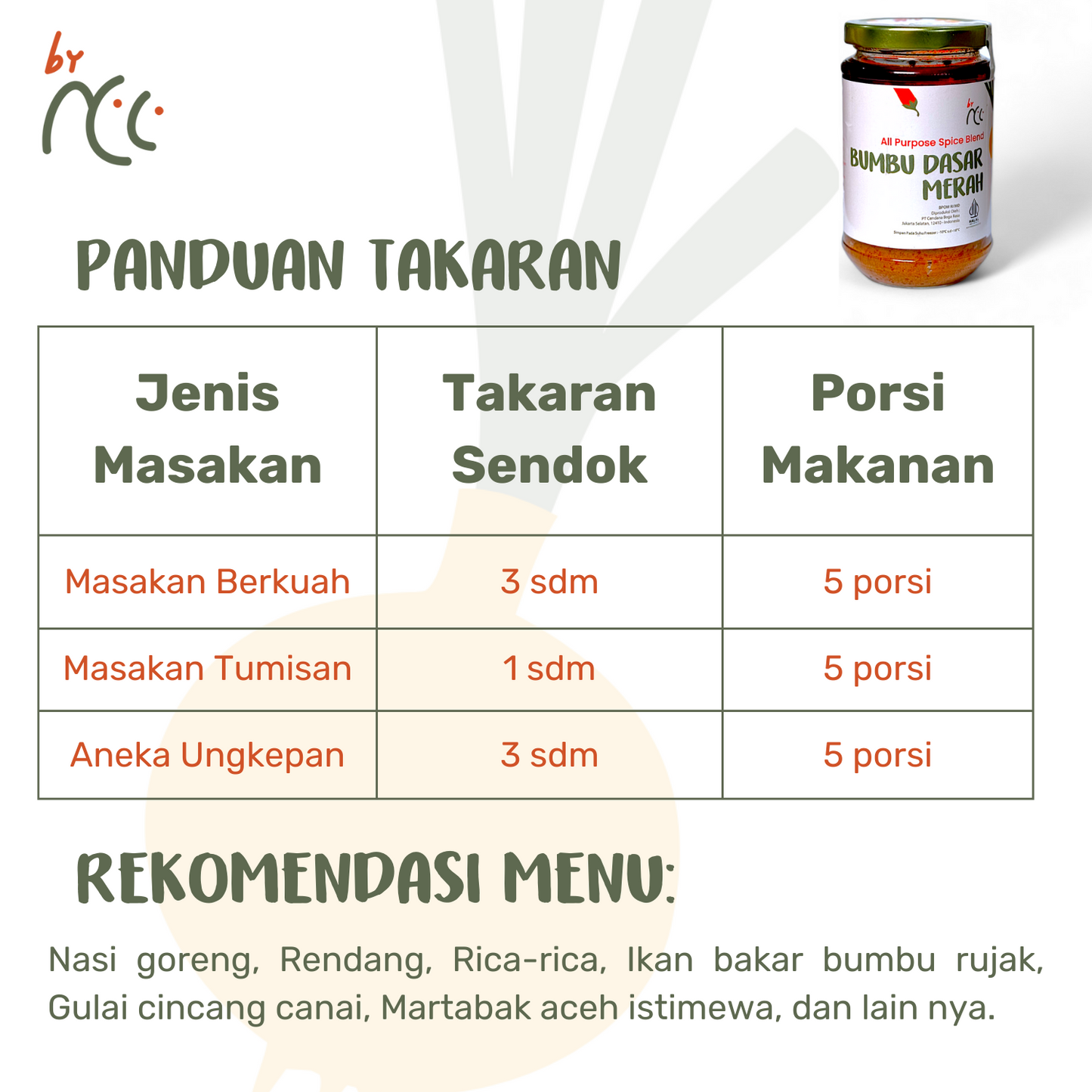 By NCC Bumbu Dasar Merah: Masakan Pedas yang Praktis dan Lezat - By NCC