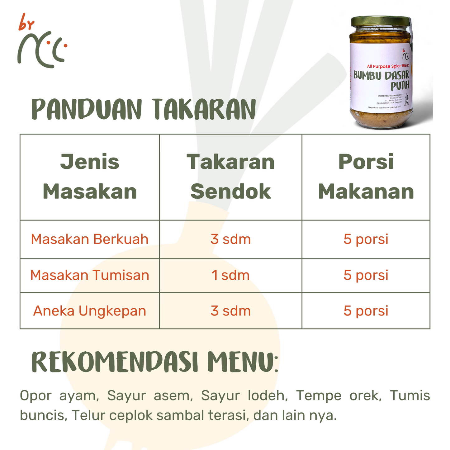 By NCC Bumbu Dasar Putih: Menyempurnakan Hidangan Bunda - By NCC