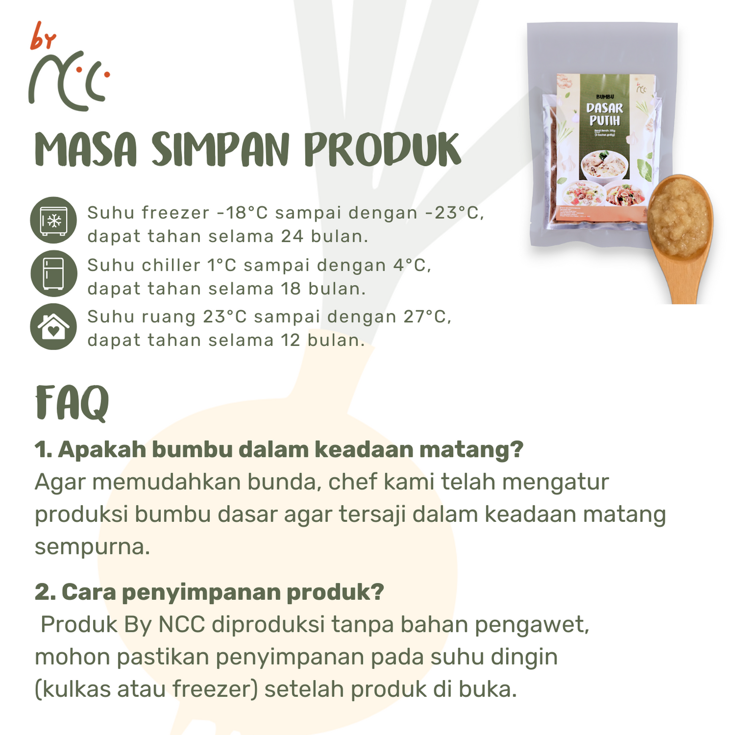 By NCC Bumbu Dasar Putih Kemasan Sachet 135gr - By NCC