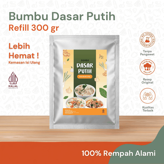 Bumbu Dasar Putih Kemasan Refill Pouch 300gr Tanpa Pengawet Untuk 5x Masak