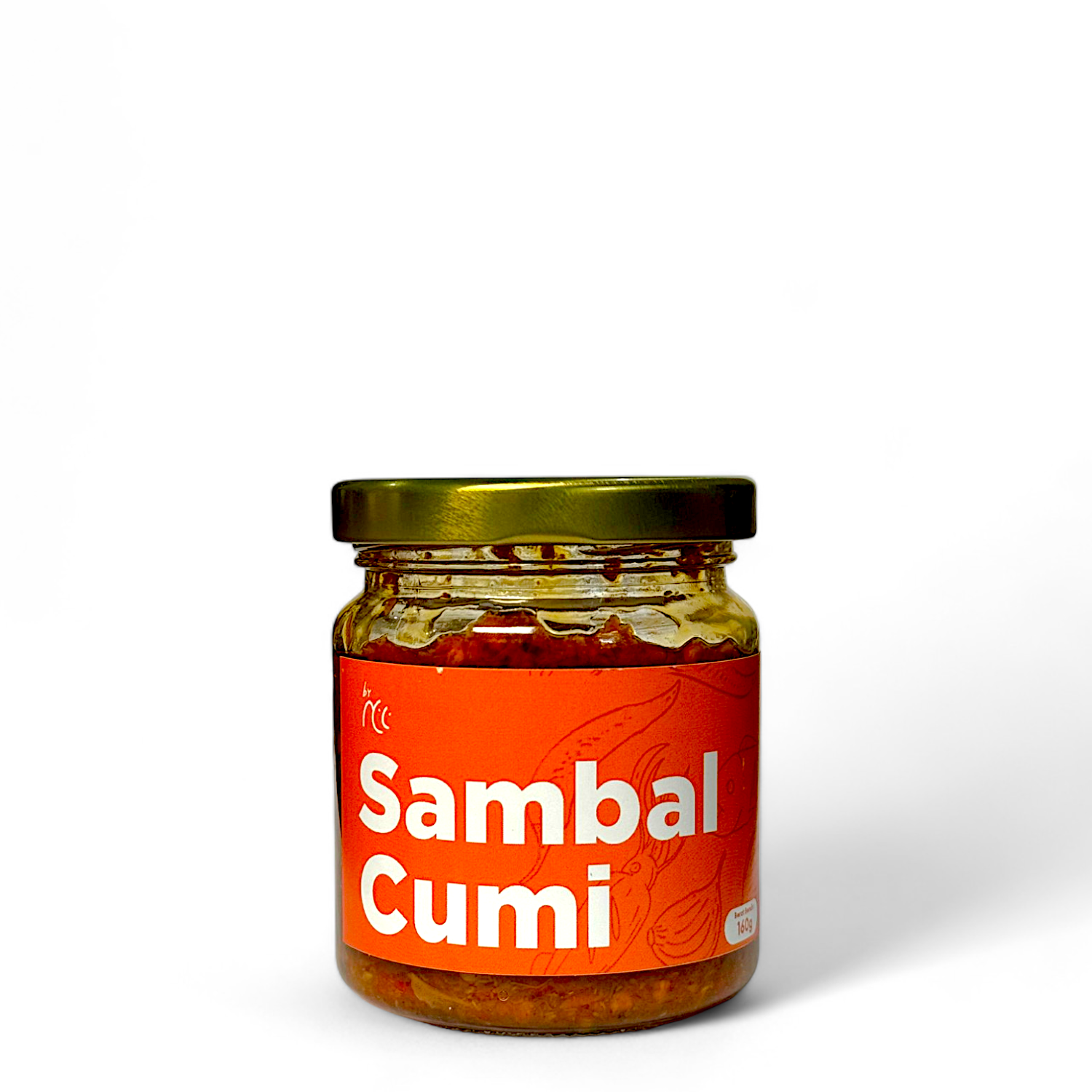 By NCC Sambal Cumi pedas gurih rumahan dalam kemasan toples kaca