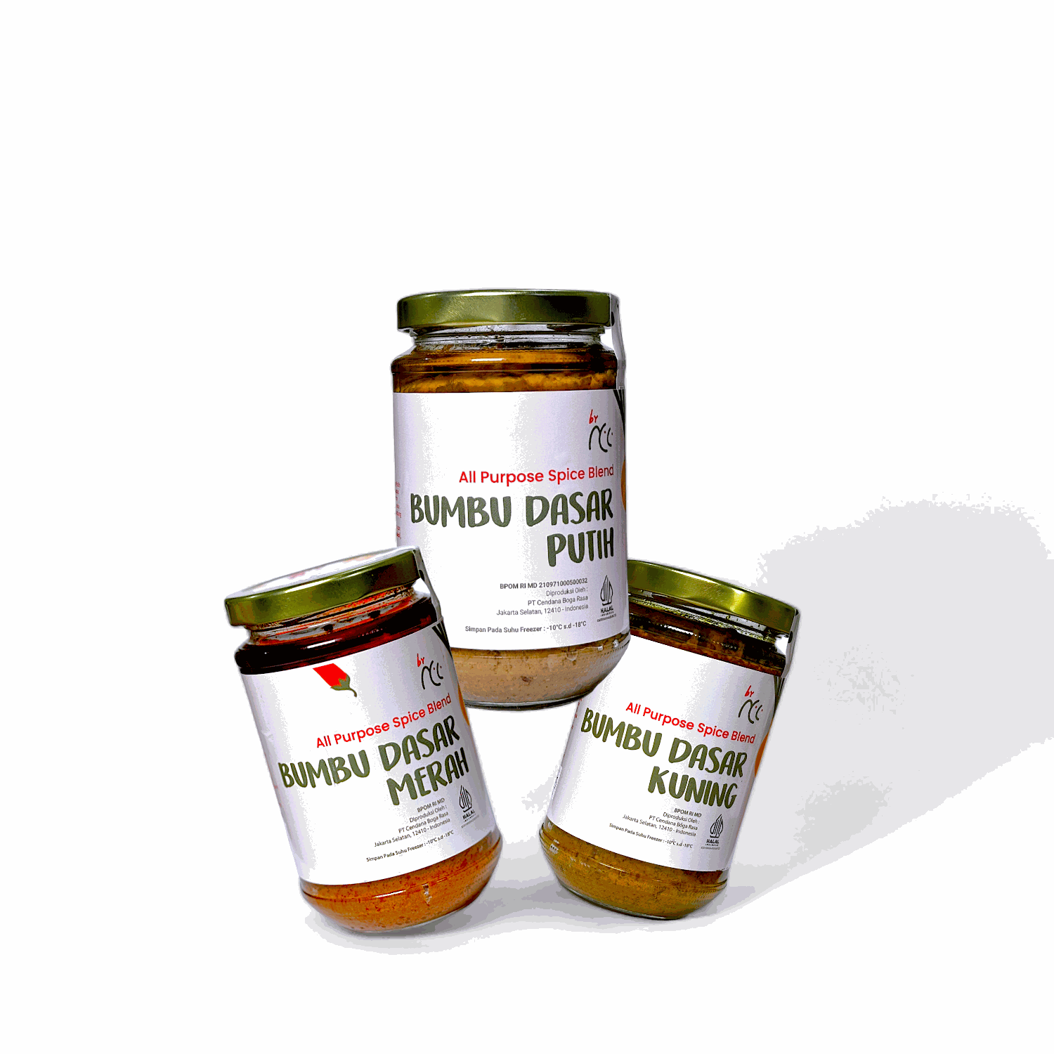 Bundling 3 Bumbu Dasar Instan Merah Kuning Putih By NCC Favorit Premium